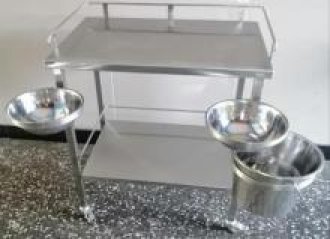 START-OVER MEDICAL CARRO DE CURACIONES CON DOS DIVISIONES RODABLE 2 BOWL BALDEATENCIÓN INMEDIATA AL POR MAYOR Y MENOR ATENDEMOS CLÍNICAS Y HOSPITALES